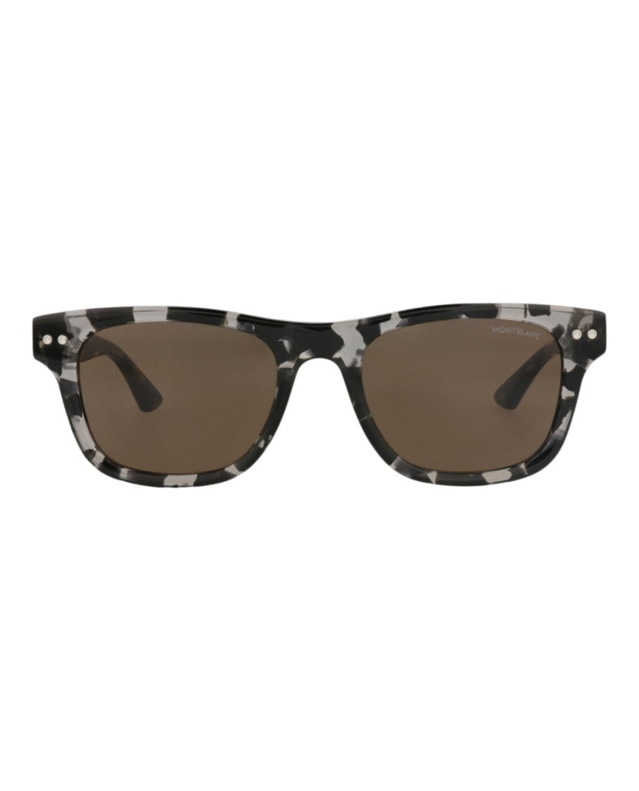 Montblanc Square-Frame Recycled Acetate Sunglasses