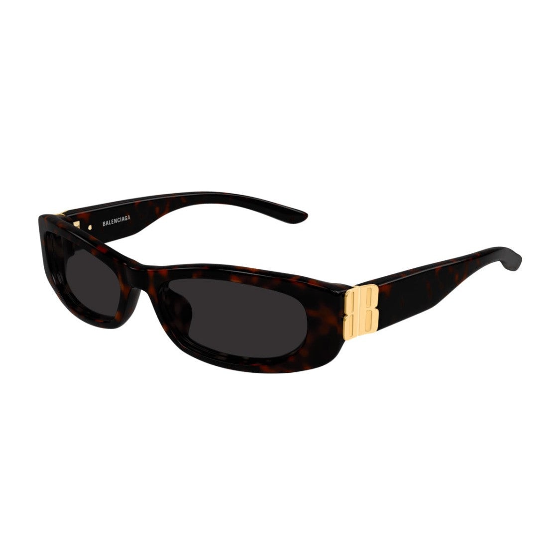 Balenciaga Everyday Rectangular Havana Grey Recycled Acetate Sunglasses