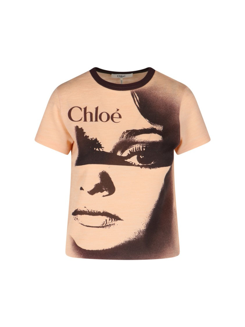 Chloé Women's Portrait' T-Shirt – Pink