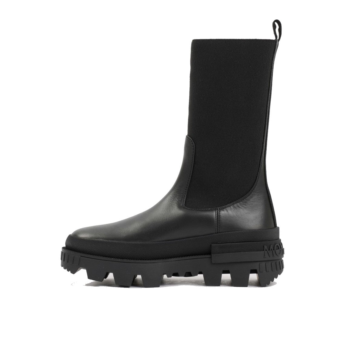 Moncler Leather Logo Boots