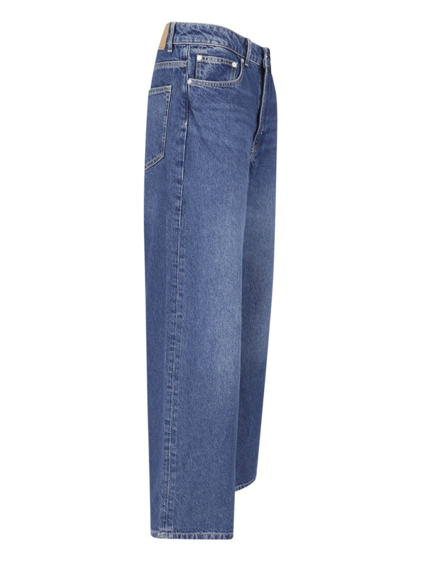 Jeanerica Wide-Leg Cropped Jeans With High Waist