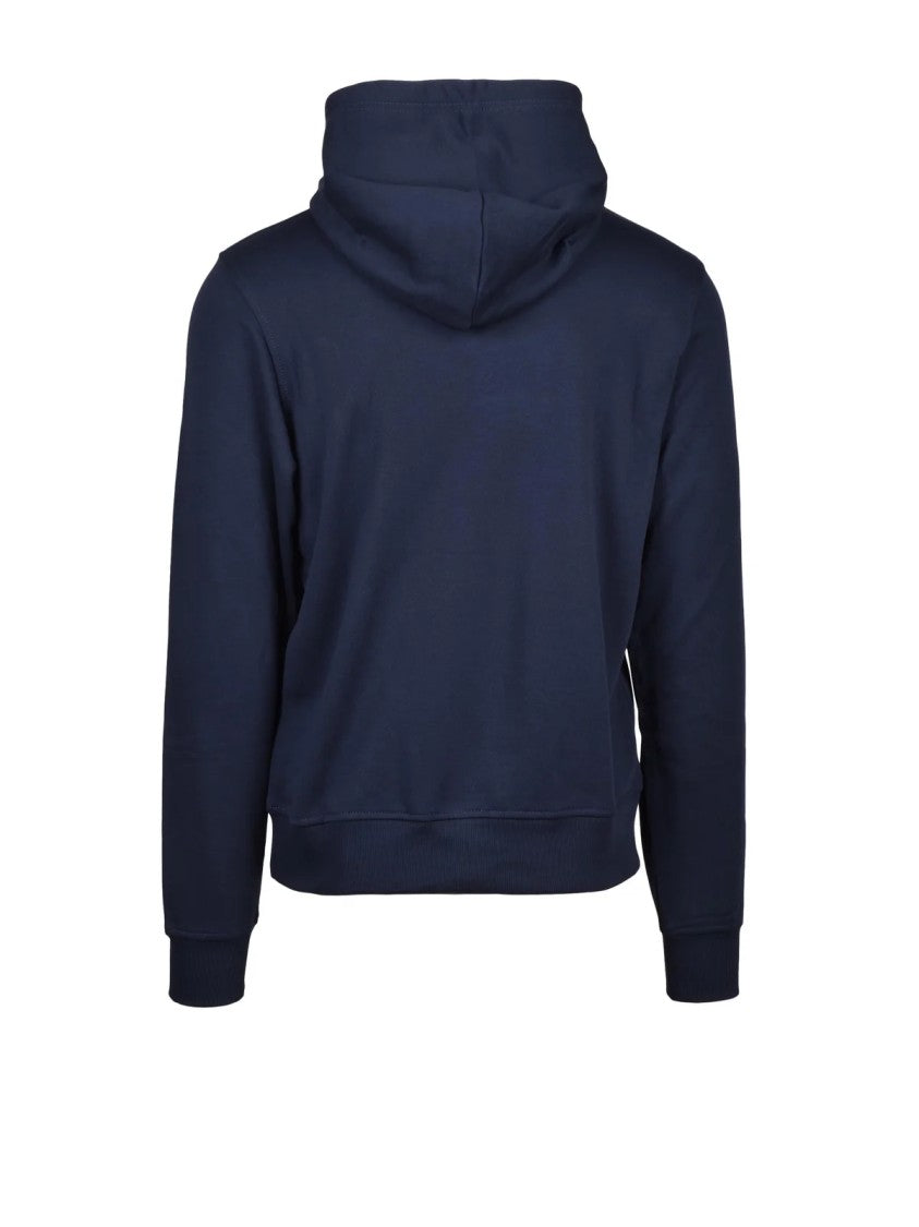 Diesel Blue Cotton Logo Hoodie
