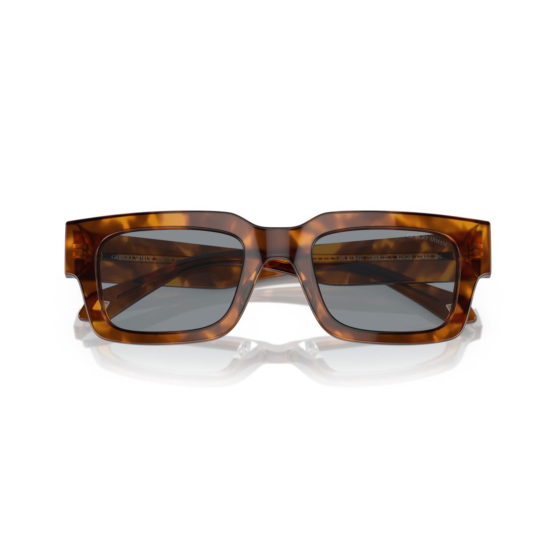 Giorgio Armani 0Ar8184u Rectangular Tortoiseshell Sunglasses With Metallic Accents