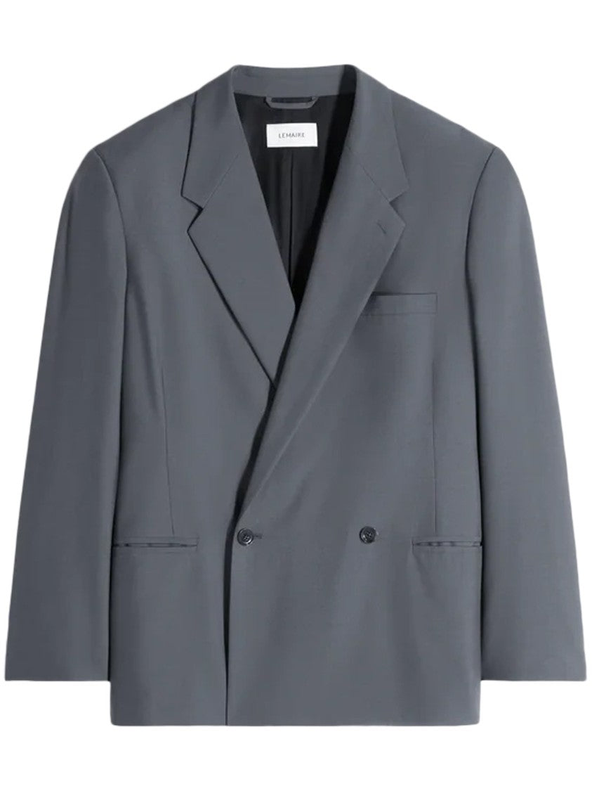 Lemaire Double-Breasted Tailored Jacket With Notched Lapel