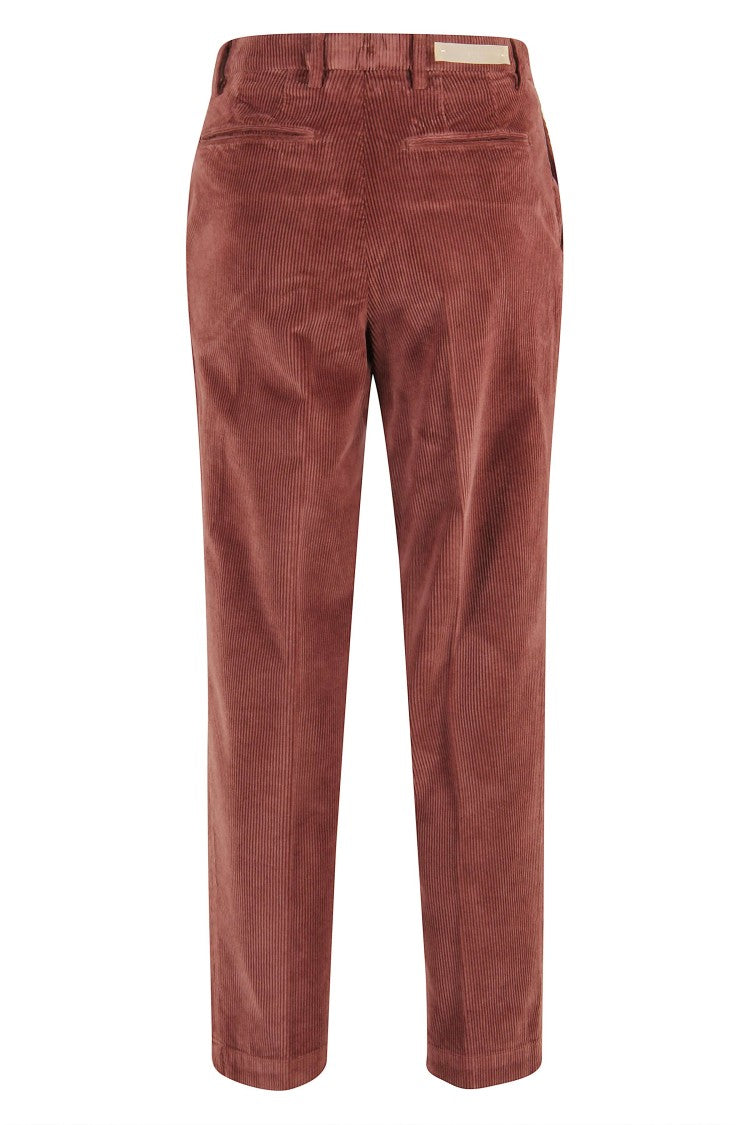 Briglia Corduroy Straight Pants With Slant Pockets