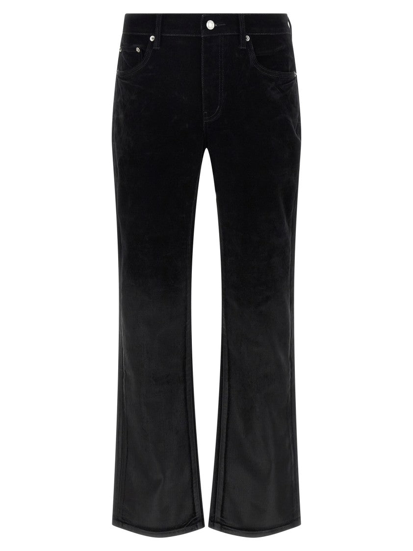 Purple 'P004 Flare Flock Dipped' Jeans