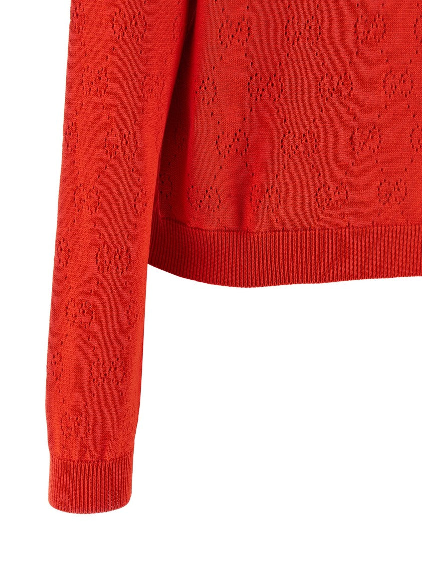 Gucci Openwork Gg Cardigan
