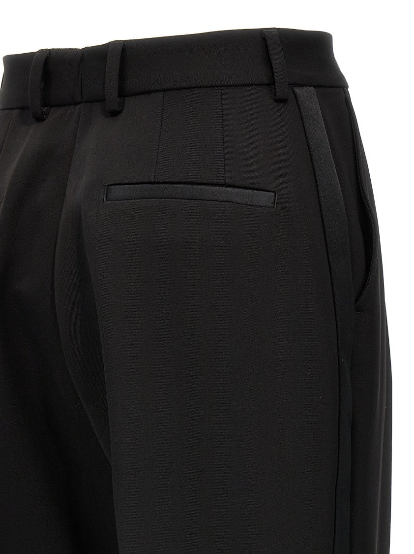 Dolce & Gabbana High-Waisted Wool Gabardine Tuxedo Pants
