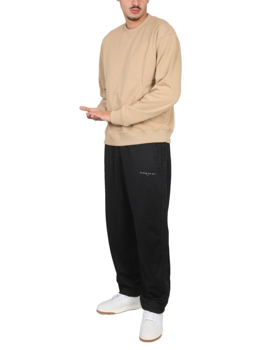 Ih Nom Uh Nit Relaxed Fit Beige Crewneck Sweatshirt