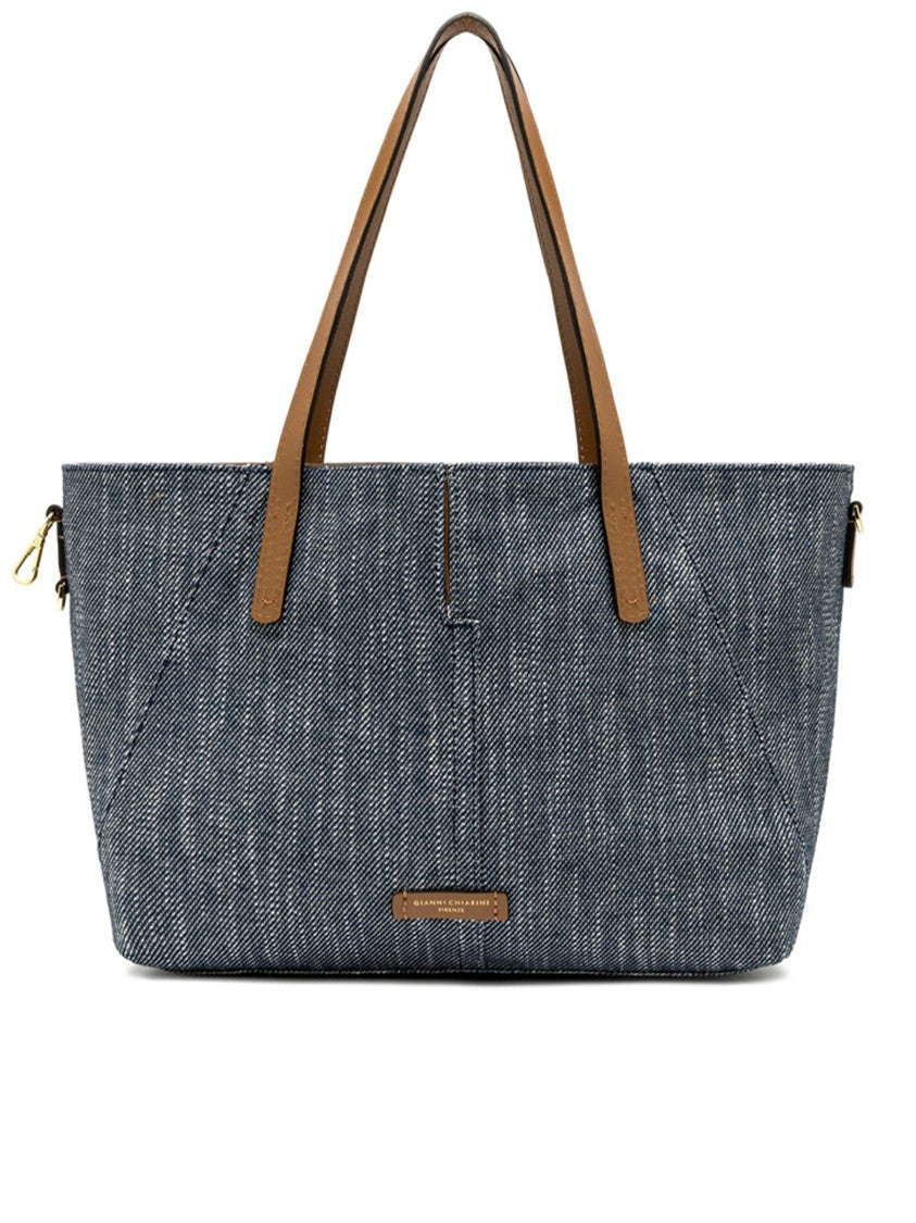 Gianni Chiarini Maya Structured Brown Suede Leather Tote