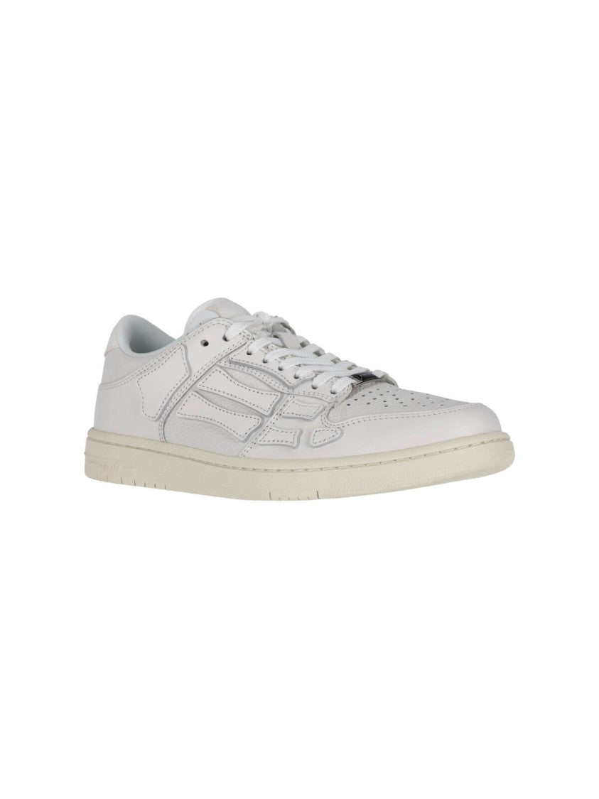 Amiri Skel White Contrasting Leather Low-Top Sneakers
