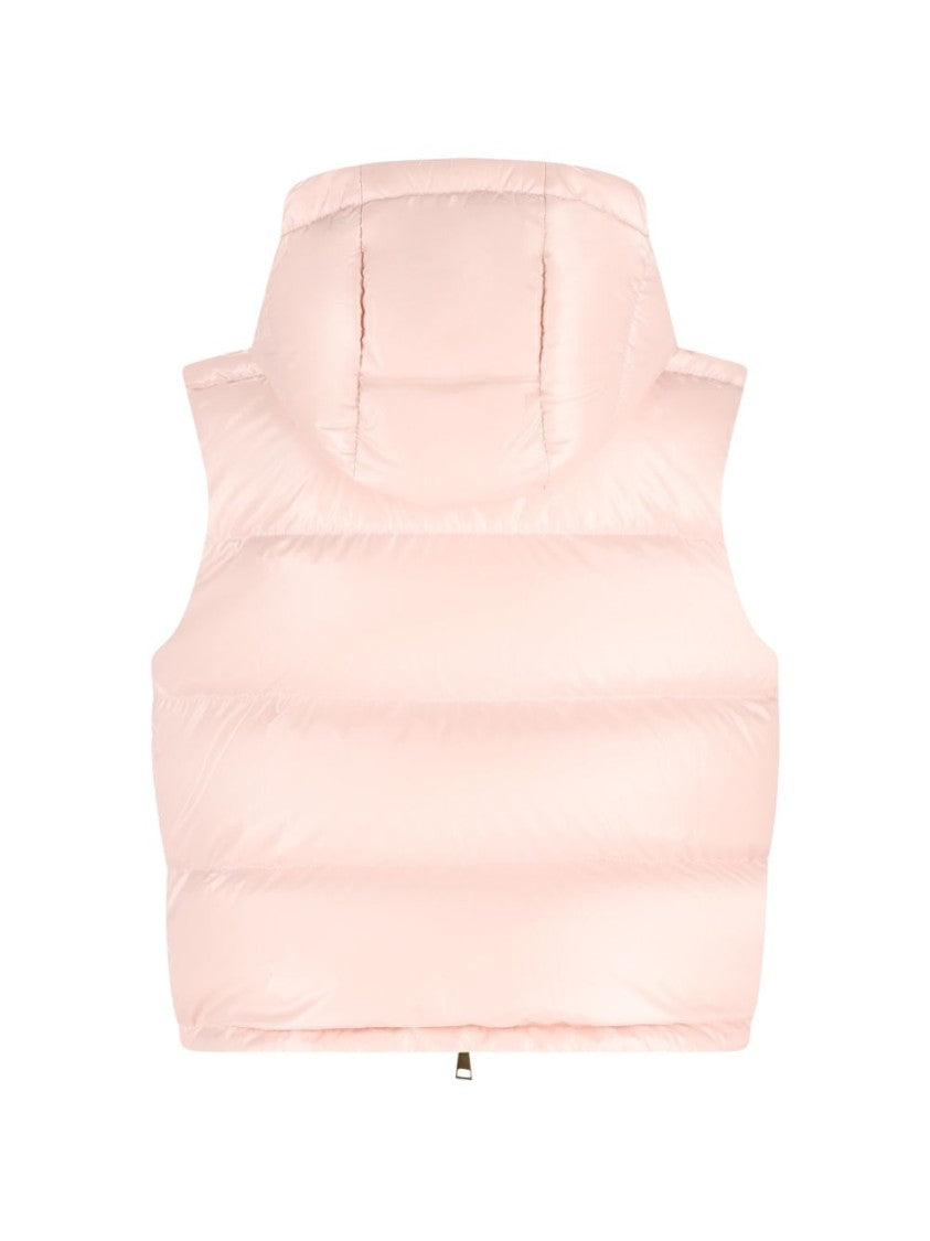 Moncler Sleeveless Detachable Overlay High-Collar Puffer Jacket