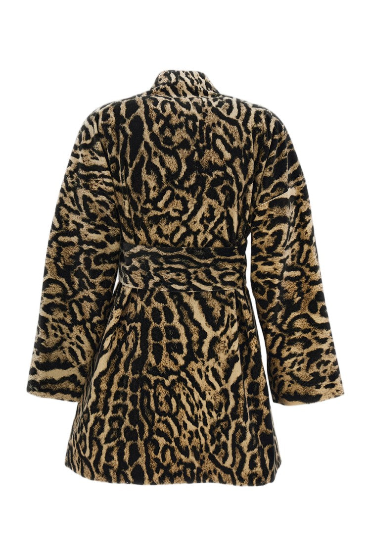 Irie' Multicolor Animal Print Belted Coat