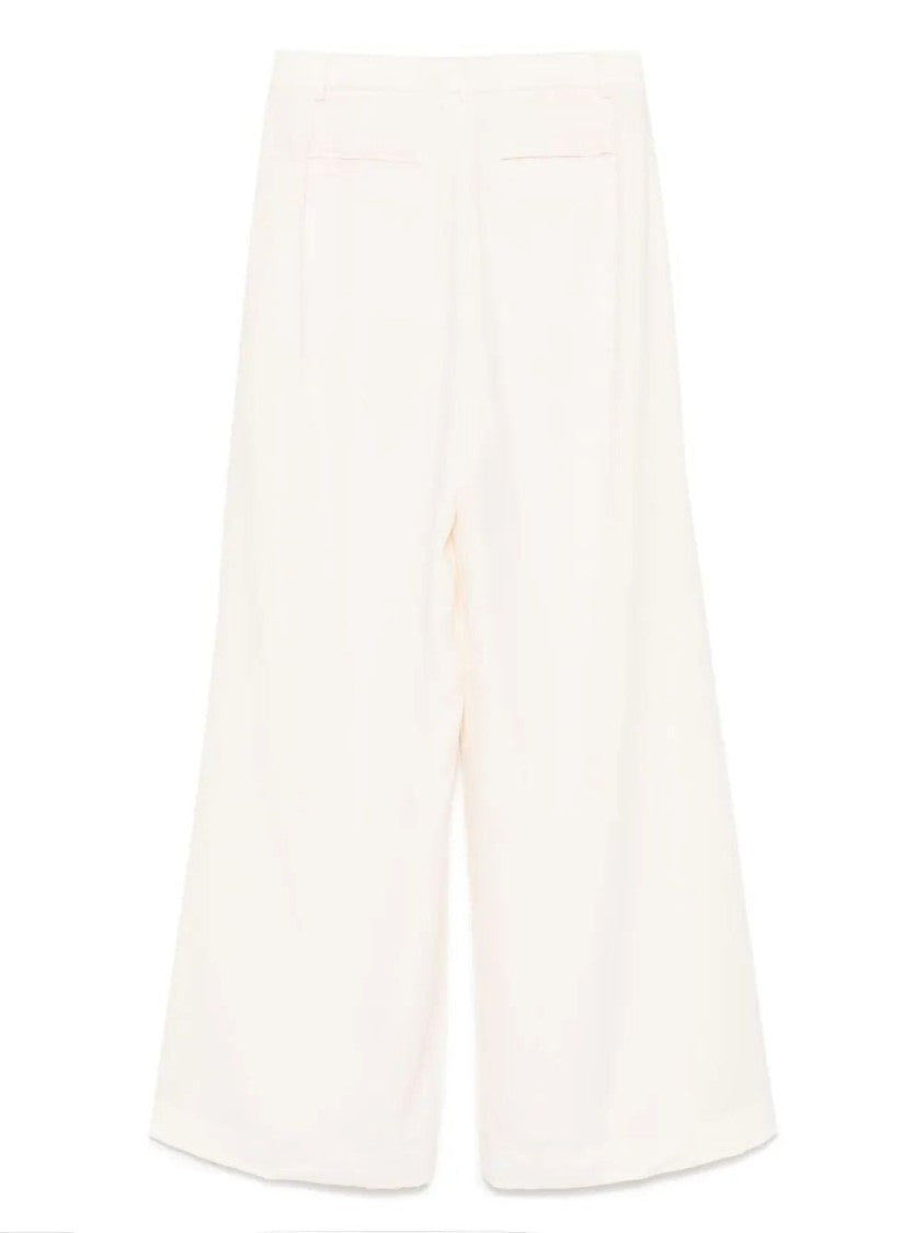 Lauren Ralph Lauren Pleated Full-Length Trousers With Wide-Leg Cut
