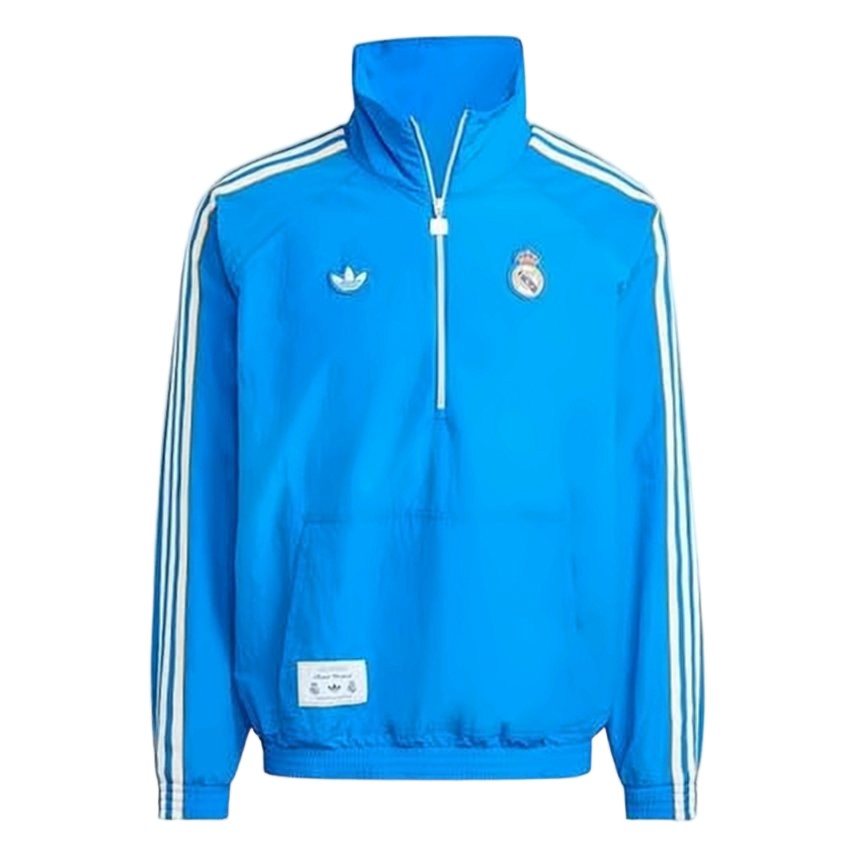 Adidas Vibrant Blue Training Top With Half-Zip