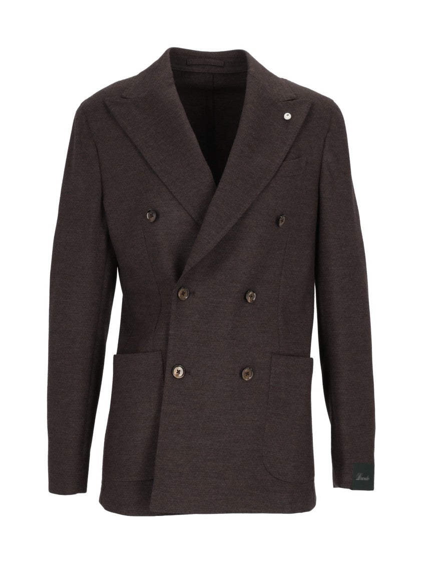Brando-Lubiam Double-Breasted Blazer With Structured Silhouette And Wide Lapels