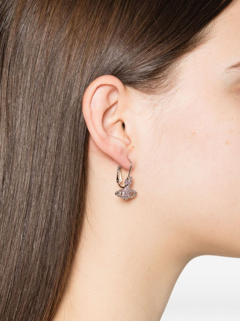 Vivienne Westwood Orb Motif Platinum Earrings