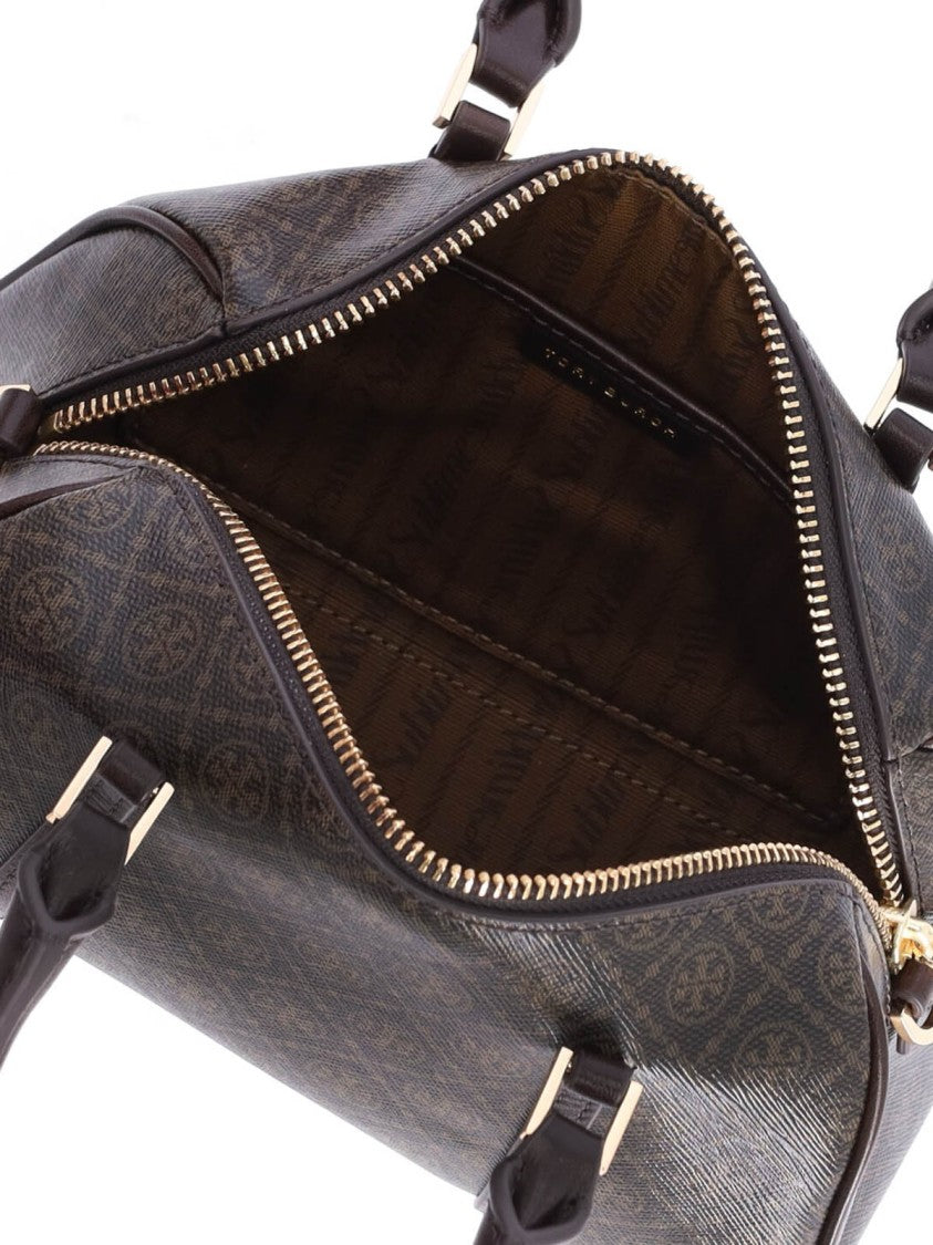 Tory Burch Mini Shoulder Bag "Barrel T Monogram" – Brown