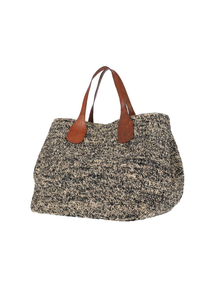 Ibeliv Multicolor Rio Woven Raffia Leather Tote