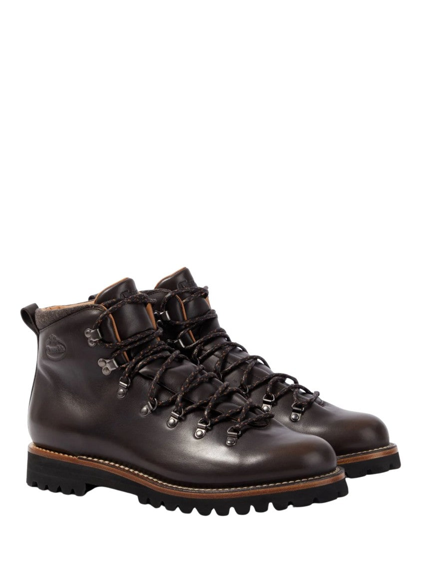 Church's Brown Rugged Lace-Up Poulton Leather Ankle Boots