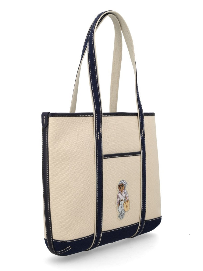 Polo Ralph Lauren Bear Embroidered Whimsical Tote Bag