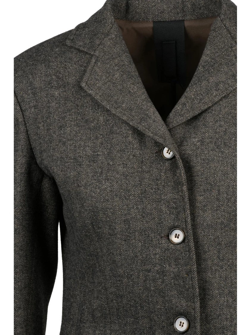 Black 961 Brown Polyester-Blend Jacket