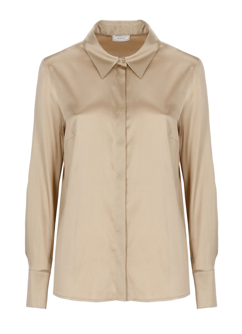 Peserico Silk Long-Sleeve Shirt
