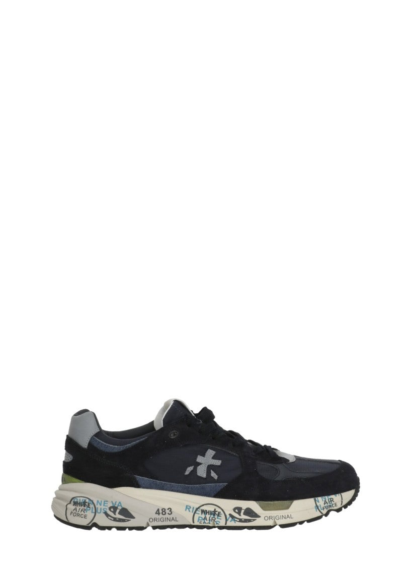 Premiata Blue Mase25 Suede Inserts Sneakers