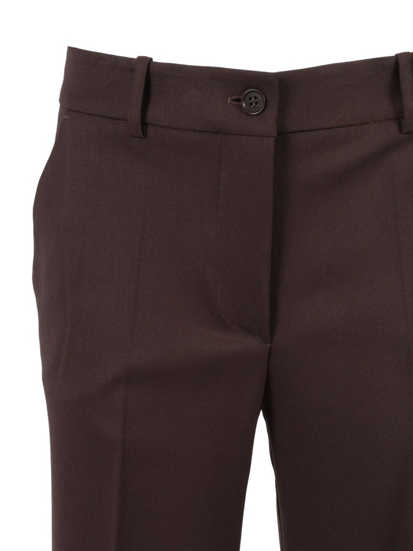 P.A.R.O.S.H. Tailored Brown Trousers With Classic Waistband