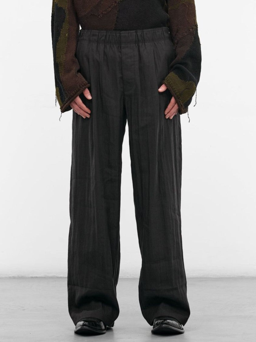 Our Legacy Black Elasticated Wide-Leg Sweatpants