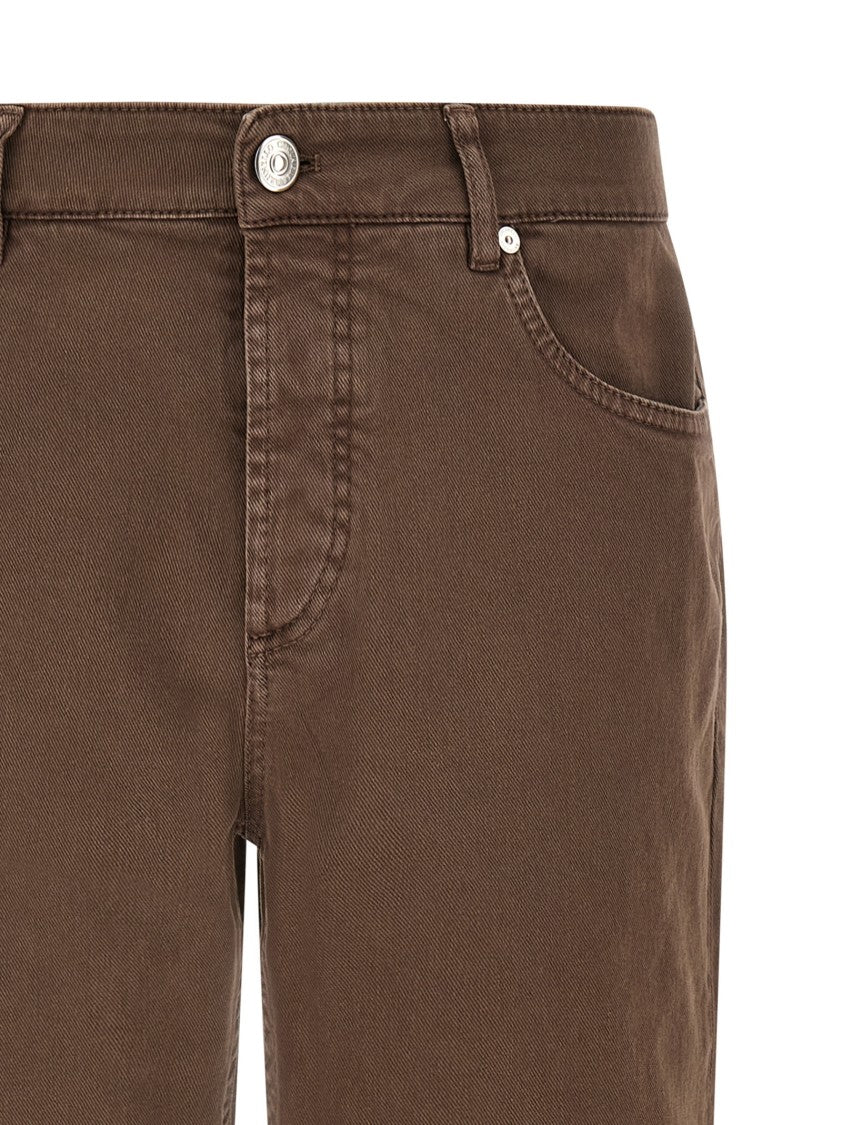 Brunello Cucinelli Garment-Dyed Straight Leg Jeans