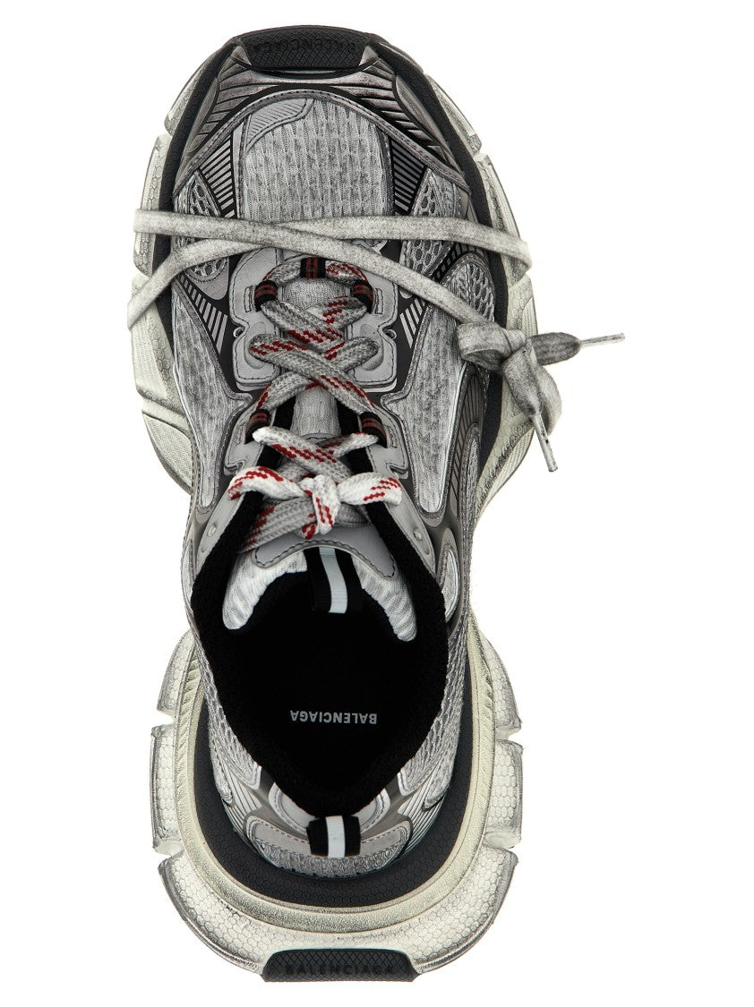Balenciaga Used-Effect Mesh And Polyurethane Sneakers