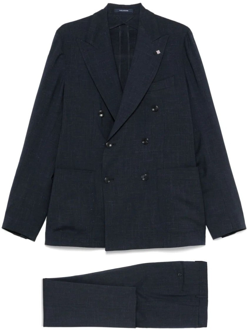 Tagliatore Double-Breasted Tailored Suit In Wool Blend