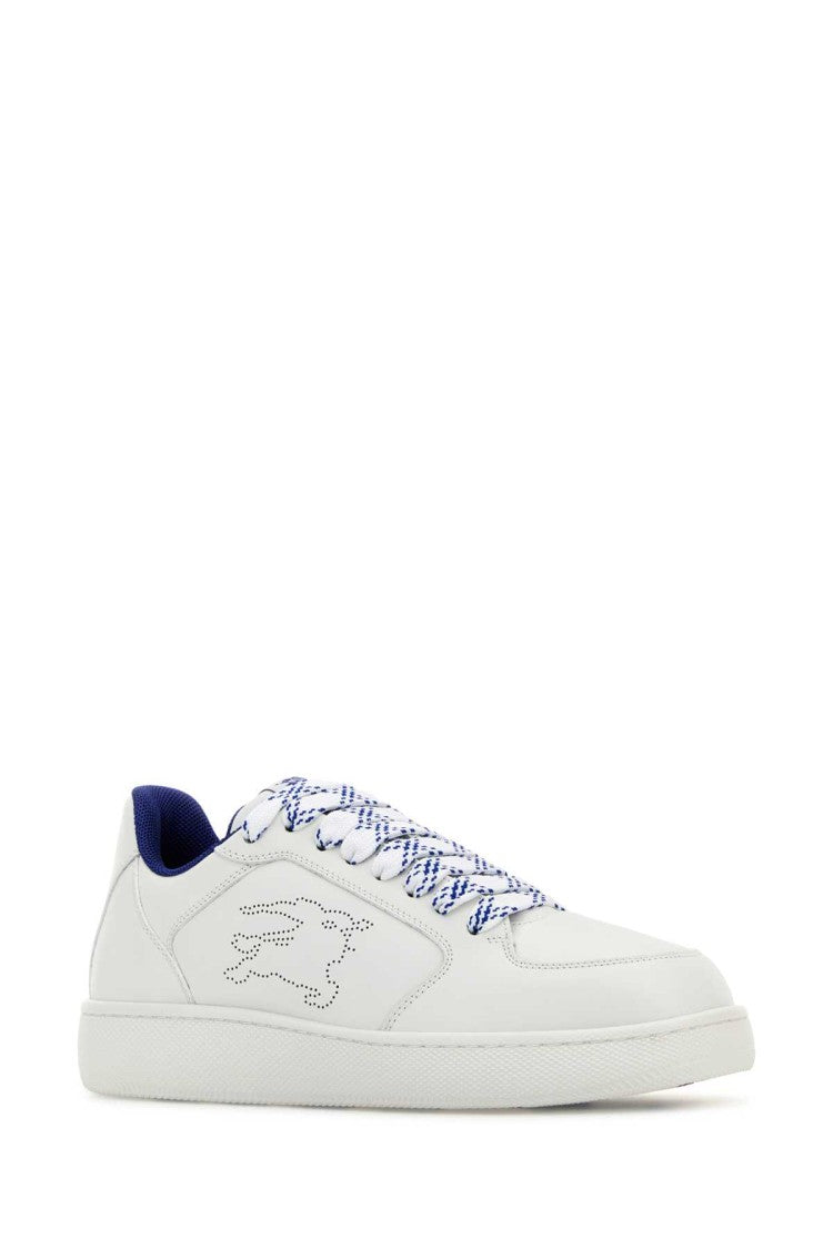 Burberry White Leather Stock Sneakers