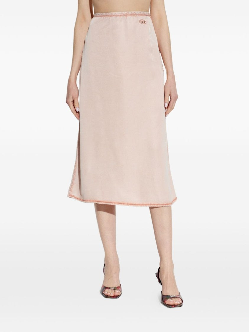 Diesel Silk And Nylon Blend Midi Skirt