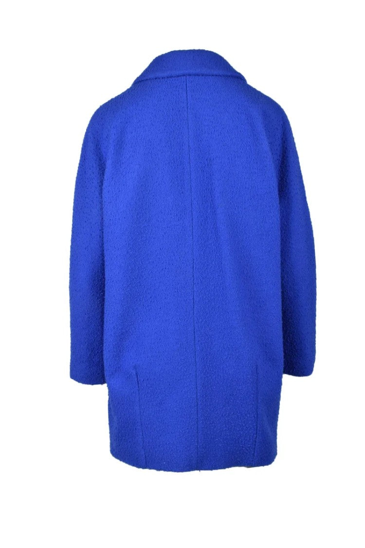 Annie P. Wool Mohair Polyamide Coat - Blue
