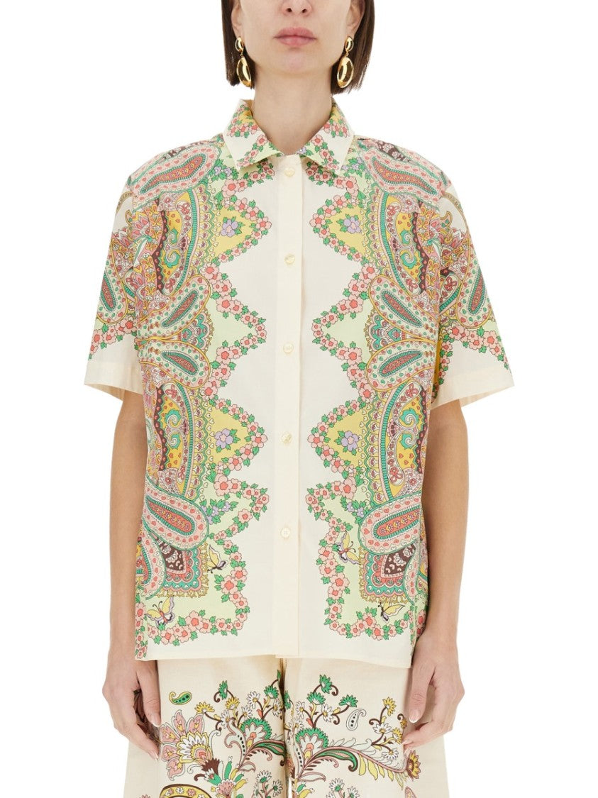 Etro Paisley Pattern Shirt With Floral Accents