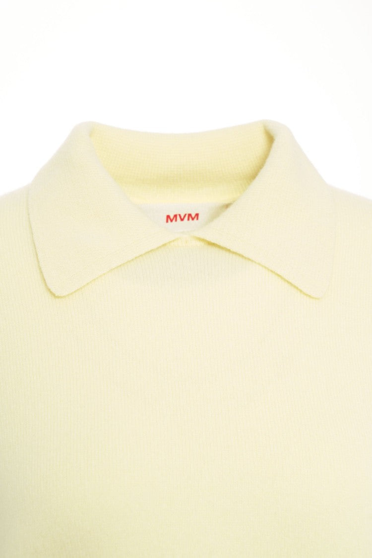 Mvm Knitted Sweater With Polo Neck