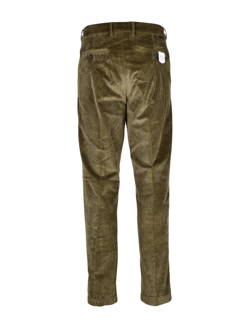 Siviglia Chino Trousers With Slim Silhouette And Subtle Corduroy Texture