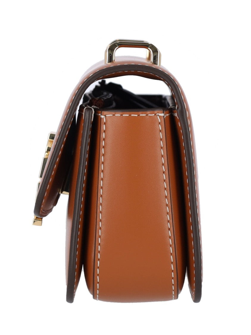 Tory Burch Brown Calfskin Leather Crossbody Bag