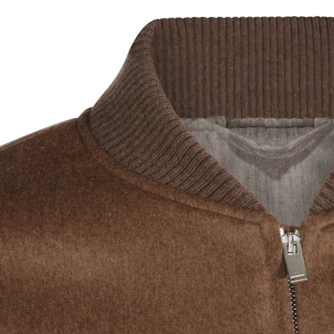Lardini Bomber Jacket With Ribbed Cuffs And Smooth Texture