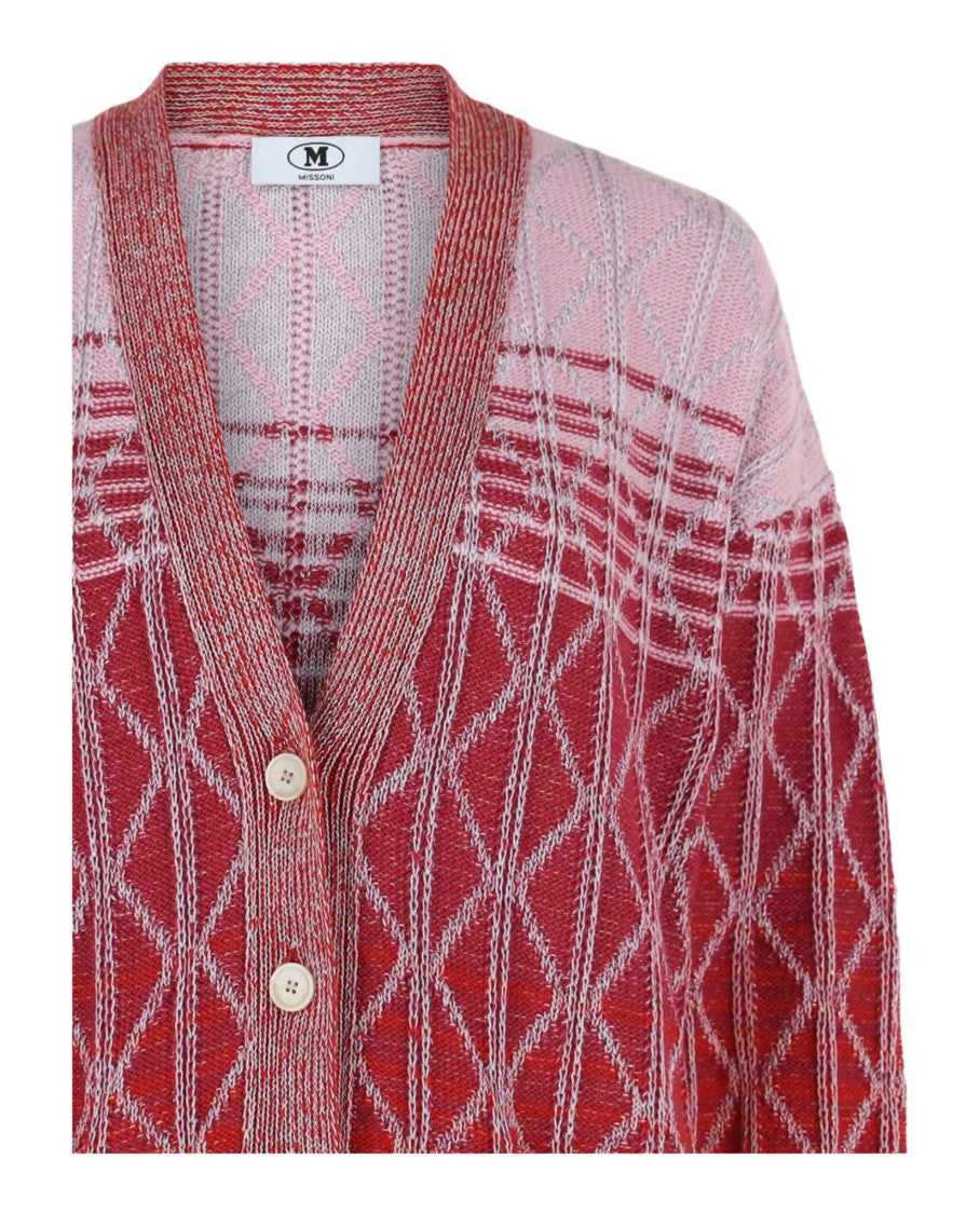 M Missoni Ombre' Diamond Lattice Knit Cardigan