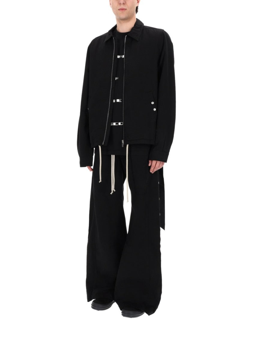 Drkshdw By Rick Owens Zipfront Boxy Cotton Strap Jacket