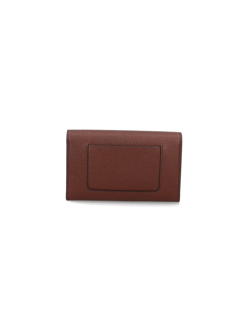 Mulberry Brown Darley Hammered Leather Wallet