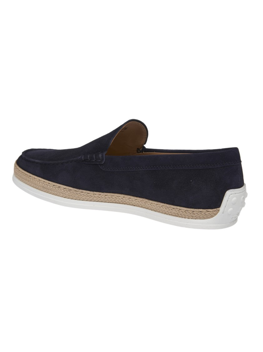 Tod's Blue Slipper With Blunt Tip