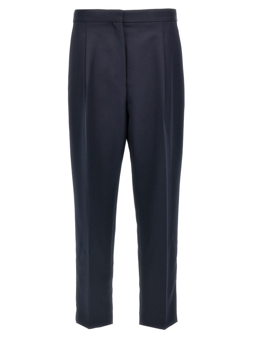 Theory High-Waisted Black Wool Blend Pants