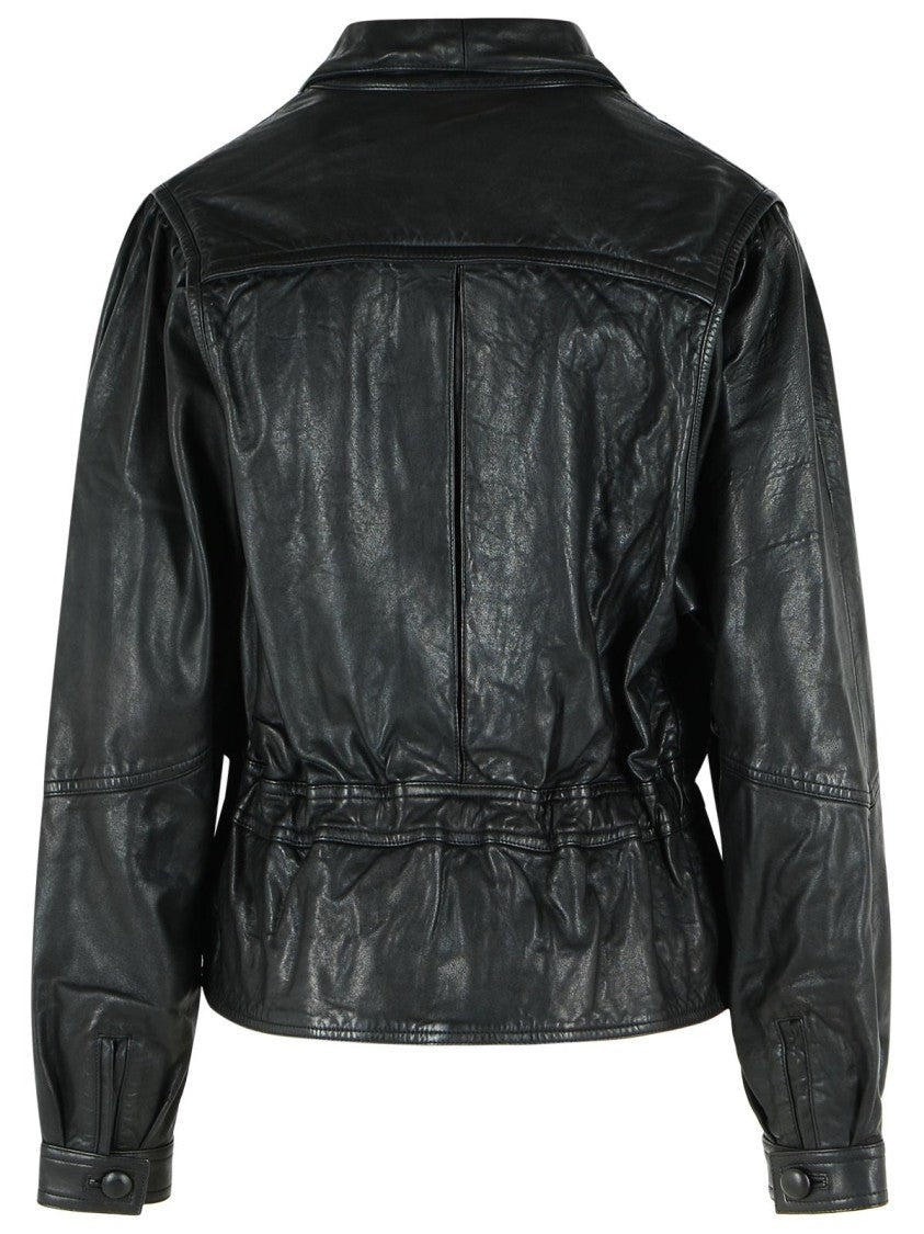 Isabel Marant 'Tressy' Black Leather Jacket
