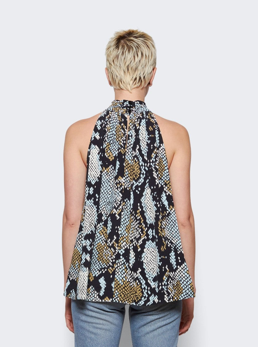 Proenza Schouler Printed Snake Crepe De Chine Top
