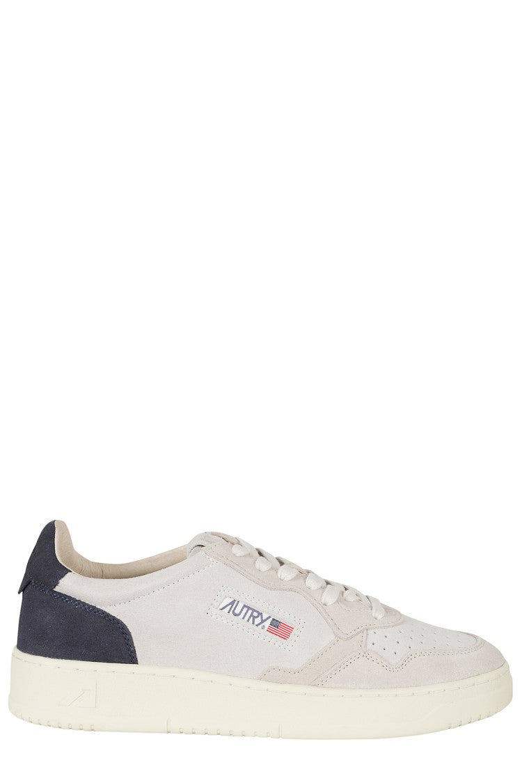 Autry Sand Medalist Low Suede Sneakers