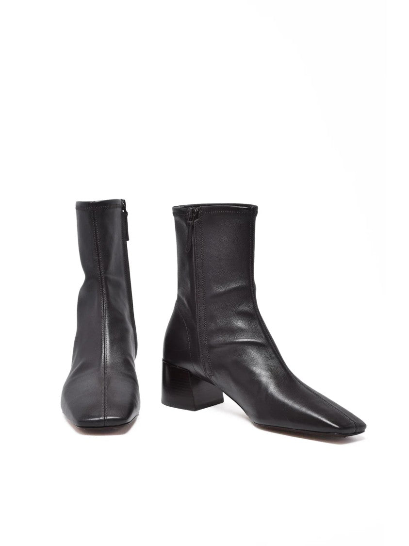 Tory Burch Brown Leather Stretch Ankle Boots